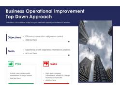 Business operational improvement top down approach