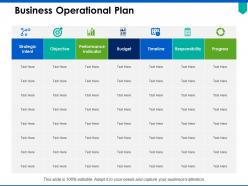 Business operational plan timeline ppt powerpoint presentation pictures infographics