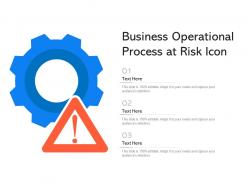 Business operational process at risk icon