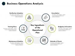 Business operations analysis budgetary information consultation ppt powerpoint presentation