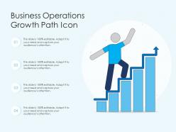 Business operations growth path icon