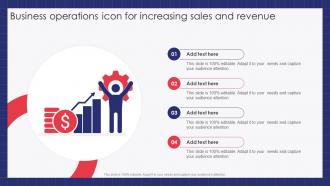 Business Operations Icon For Increasing Sales And Revenue