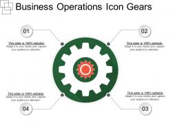 Business operations icon gears