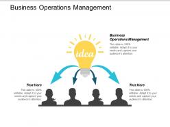 Business operations management ppt powerpoint presentation ideas graphics example cpb