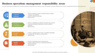 Business Operations Management Responsibility Areas