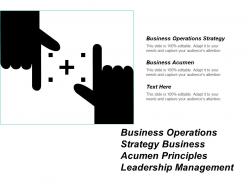 Business operations strategy business acumen principles leadership management cpb