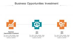 Business opportunities investment ppt powerpoint presentation ideas master slide cpb