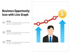 Business opportunity icon with line graph