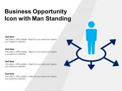 Business Opportunity Icon With Man Standing