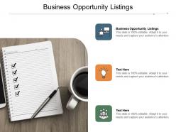 Business opportunity listings ppt powerpoint presentation icon show cpb