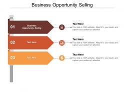 Business opportunity selling ppt powerpoint presentation file ideas cpb