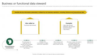 Business Or Functional Data Steward Stewardship By Project Model