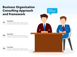 Business organization consulting approach and framework