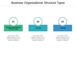 Business organizational structure types ppt powerpoint presentation good cpb