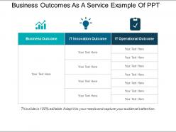 Business Outcomes As A Service Example Of Ppt