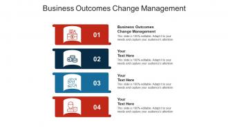 Business outcomes change management ppt powerpoint presentation inspiration cpb