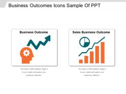 Business outcomes icons sample of ppt