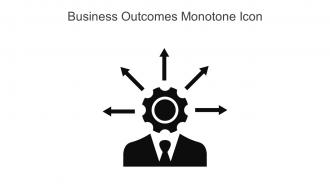 Business Outcomes Monotone Icon In Powerpoint Pptx Png And Editable Eps Format