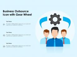 Business outsource icon with gear wheel