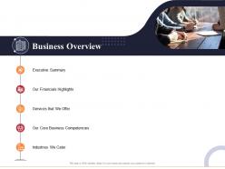 Business overview marketing and business development action plan ppt diagrams