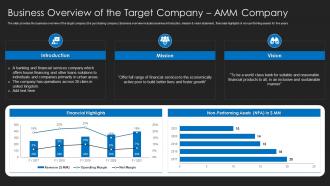 Business Overview Of The Target Company Amm Investment Banking Pitchbook Selling Operational Forecasts
