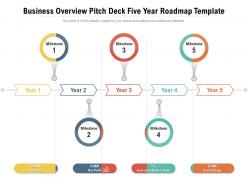 Business overview pitch deck five year roadmap template