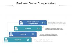 Business owner compensation ppt powerpoint presentation infographics graphics pictures cpb