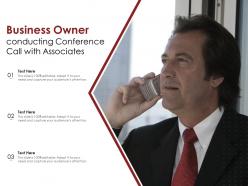 Business owner conducting conference call with associates
