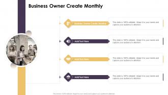 Business Owner Create Monthly In Powerpoint And Google Slides Cpb