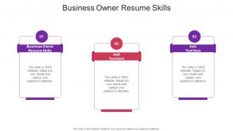 Business Owner Resume Skills In Powerpoint And Google Slides Cpb