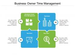 Business owner time management ppt powerpoint ideas professional cpb