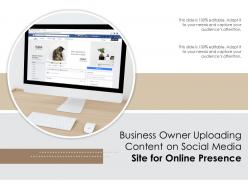 Business owner uploading content on social media site for online presence