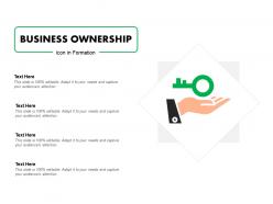 Business ownership icon in formation