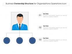 Business ownership structure for organizations operations icon