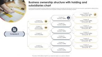Business Ownership Structure With Holding And Subsidiaries Chart