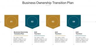 Business Ownership Transition Plan Ppt Powerpoint Presentation Professional Graphics Example Cpb