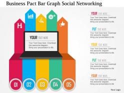 Business pact bar graph social networking flat powerpoint design