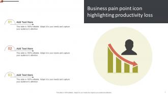 Business Pain Point Icon Highlighting Productivity Loss