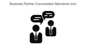 Business Partner Conversation Monotone Icon In Powerpoint Pptx Png And Editable Eps Format