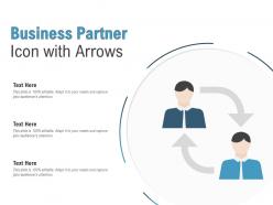 Business partner icon with arrows