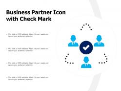 Business partner icon with check mark