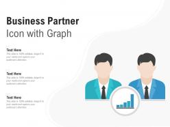 Business partner icon with graph