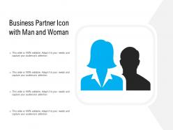 Business partner icon with man and woman