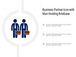 Business partner icon with man holding briefcase