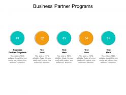 Business partner programs ppt powerpoint presentation diagram graph charts cpb