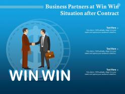 Business partners at win win situation after contract