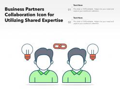 Business partners collaboration icon for utilizing shared expertise