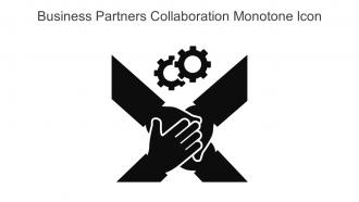 Business Partners Collaboration Monotone Icon In Powerpoint Pptx Png And Editable Eps Format