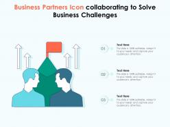 Business partners icon collaborating to solve business challenges