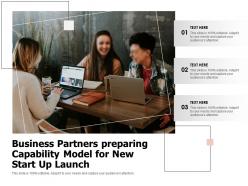 Business Partners Preparing Capability Model For New Start Up Launch